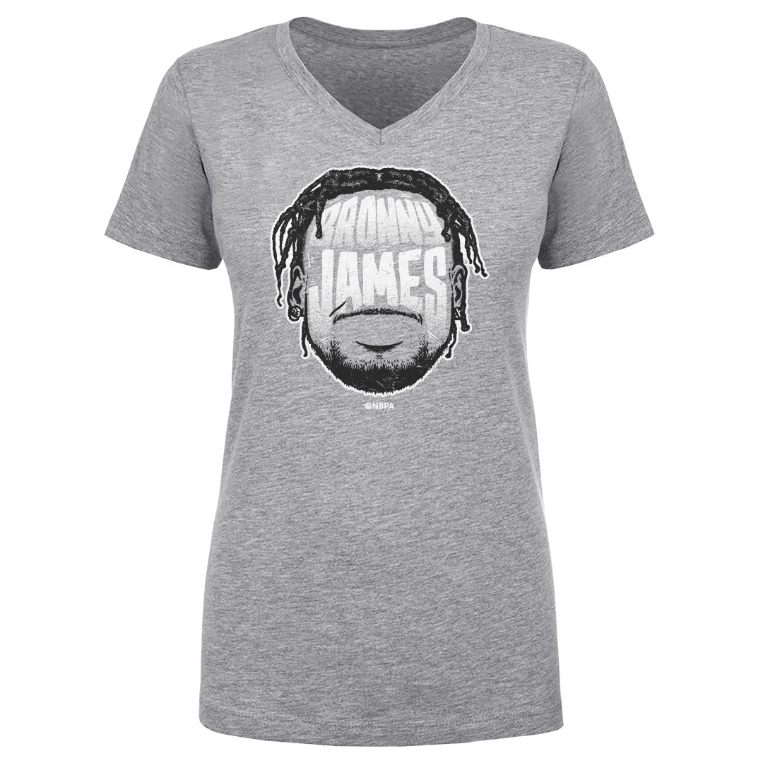 Bronny James Jr. Women's V-Neck T-Shirt | 500 LEVEL