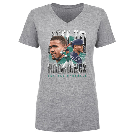 Julio Rodriguez Women's V-Neck T-Shirt | 500 LEVEL