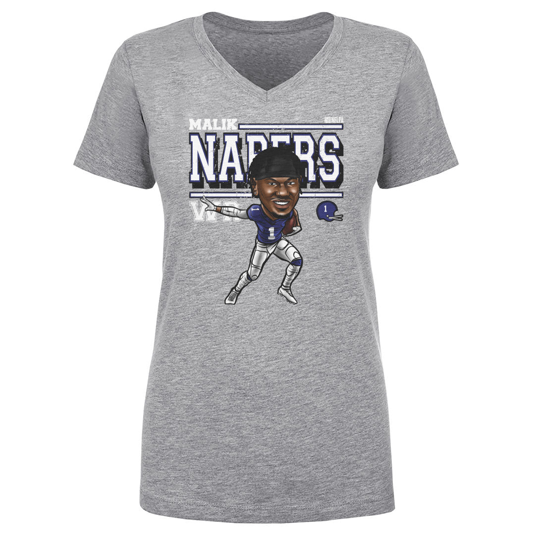 Malik Nabers Women's V-Neck T-Shirt | 500 LEVEL