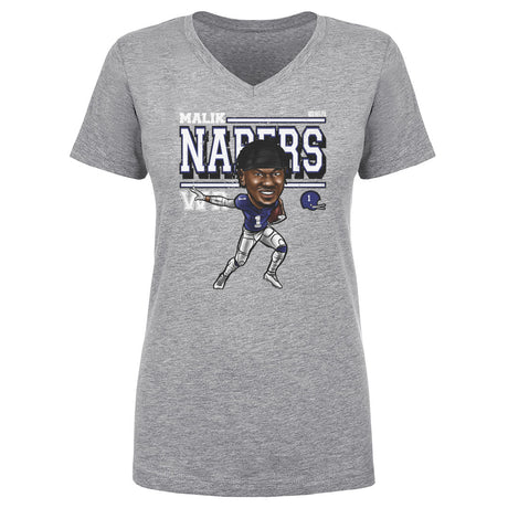 Malik Nabers Women's V-Neck T-Shirt | 500 LEVEL