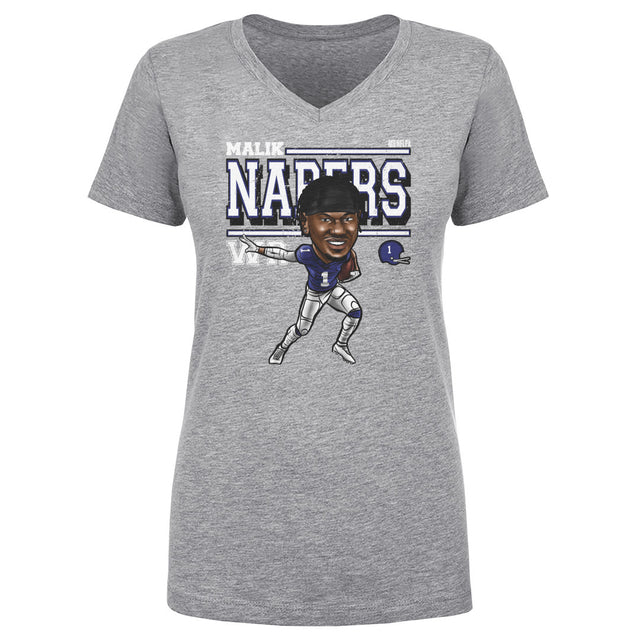 Malik Nabers Women's V-Neck T-Shirt | 500 LEVEL