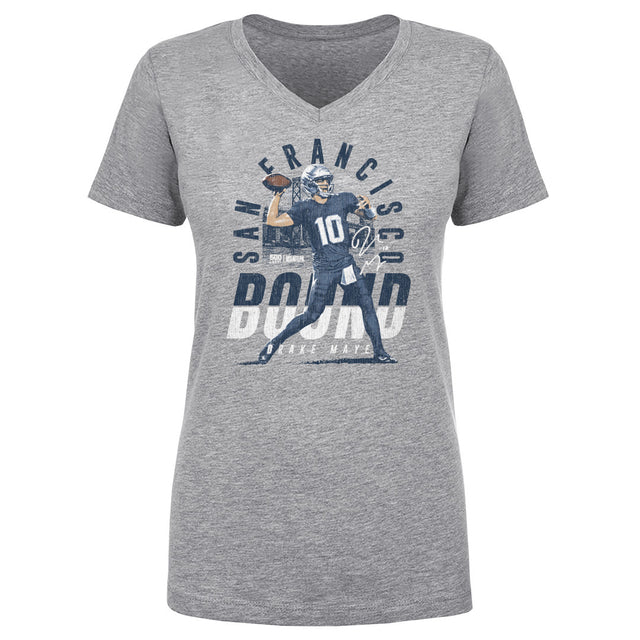 Drake Maye Women's V-Neck T-Shirt | 500 LEVEL