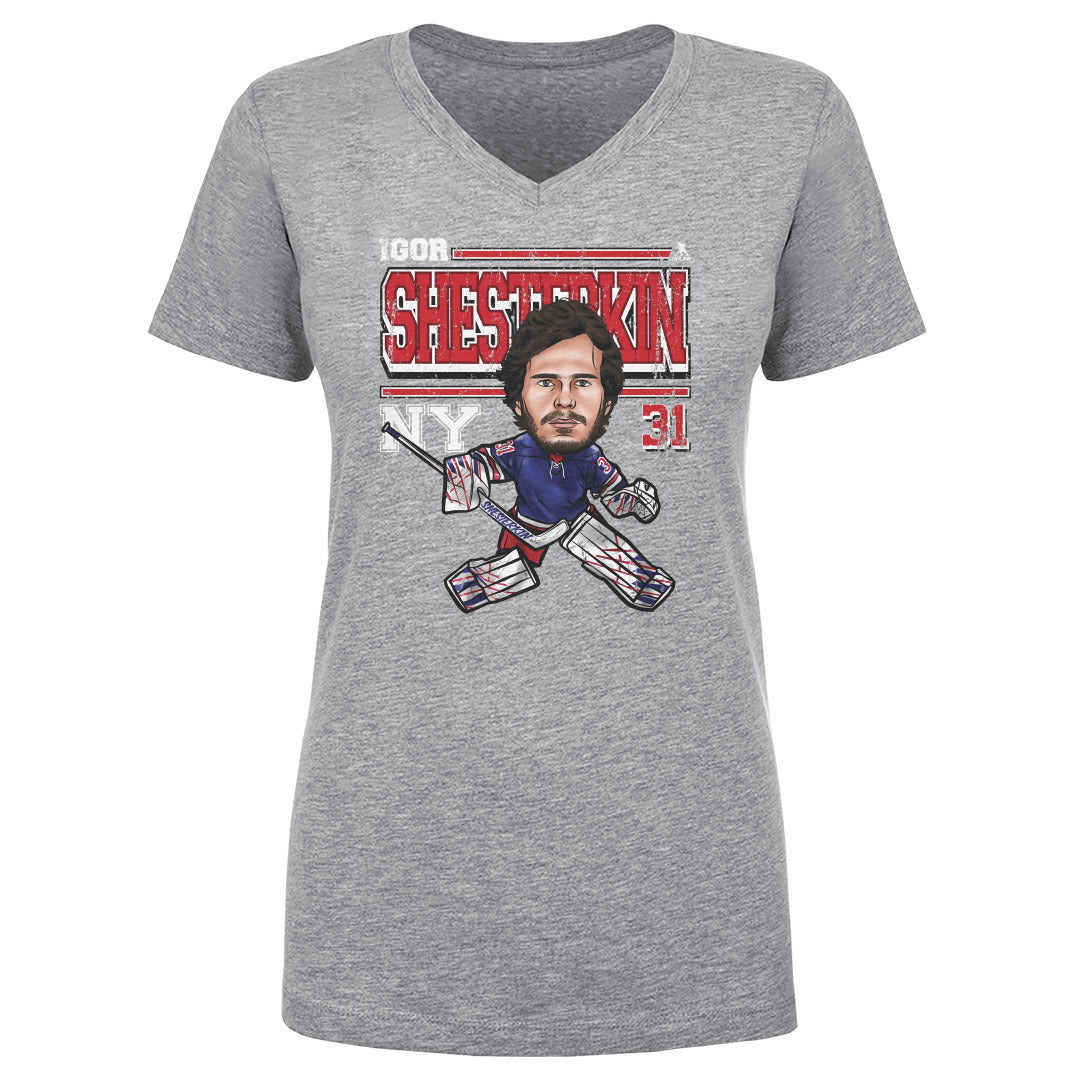 Igor Shesterkin Women's V-Neck T-Shirt | 500 LEVEL
