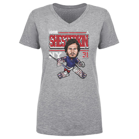 Igor Shesterkin Women's V-Neck T-Shirt | 500 LEVEL