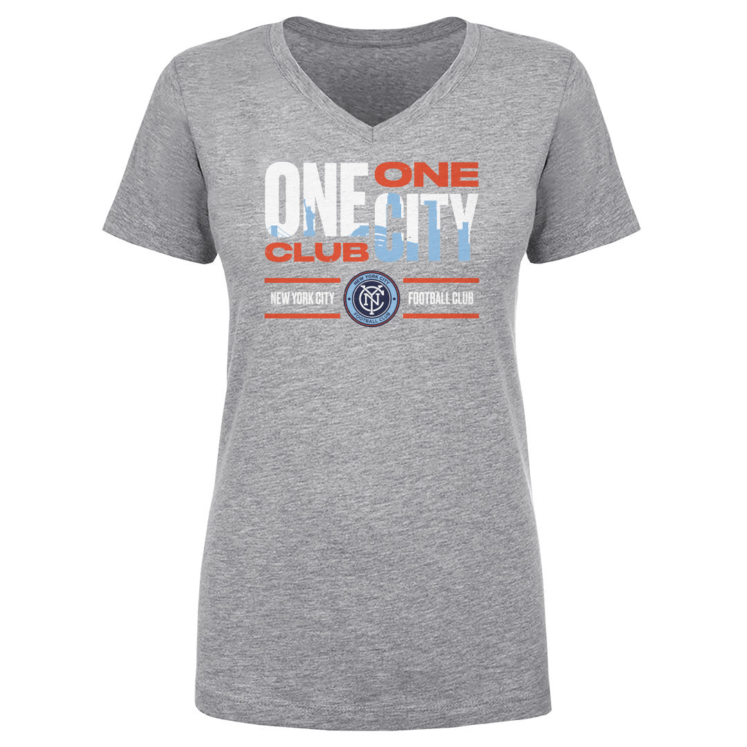 New York City FC Women's V-Neck T-Shirt | 500 LEVEL