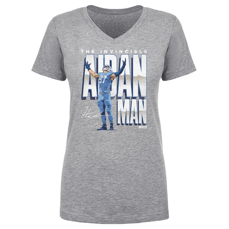 Aidan Hutchinson Women's V-Neck T-Shirt | 500 LEVEL
