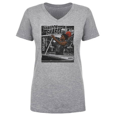 Shaedon Sharpe Women's V-Neck T-Shirt | 500 LEVEL