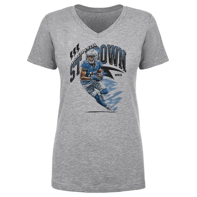 Amon-Ra St. Brown Women's V-Neck T-Shirt | 500 LEVEL