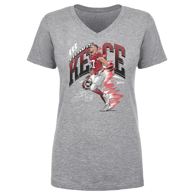 Travis Kelce Women's V-Neck T-Shirt | 500 LEVEL