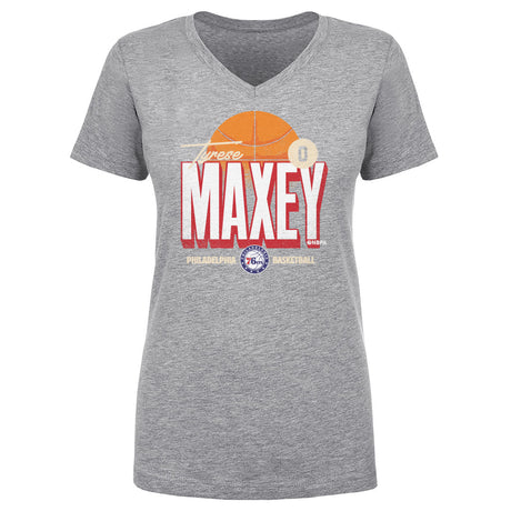 Tyrese Maxey Women's V-Neck T-Shirt | 500 LEVEL