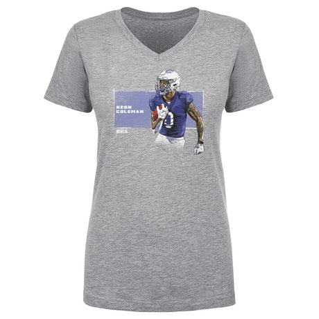 Keon Coleman Women's V-Neck T-Shirt | 500 LEVEL