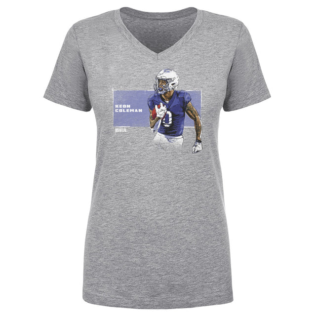 Keon Coleman Women's V-Neck T-Shirt | 500 LEVEL