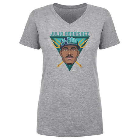 Julio Rodriguez Women's V-Neck T-Shirt | 500 LEVEL