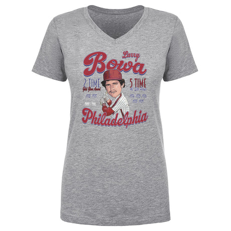 Larry Bowa Women's V-Neck T-Shirt | 500 LEVEL
