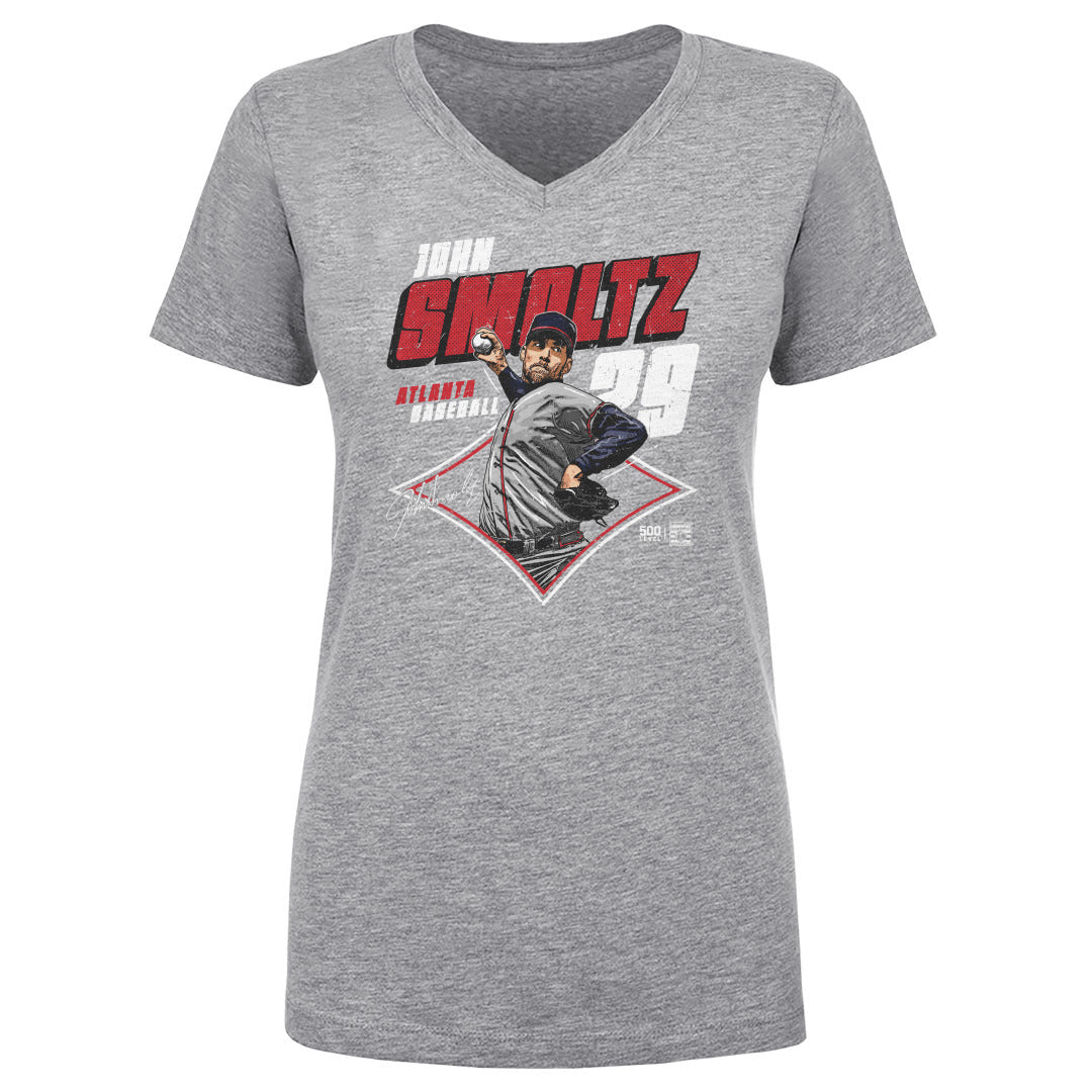 John Smoltz Women's V-Neck T-Shirt | 500 LEVEL