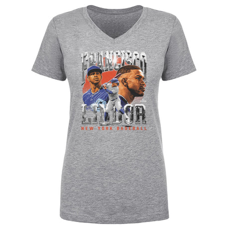 Francisco Lindor Women's V-Neck T-Shirt | 500 LEVEL