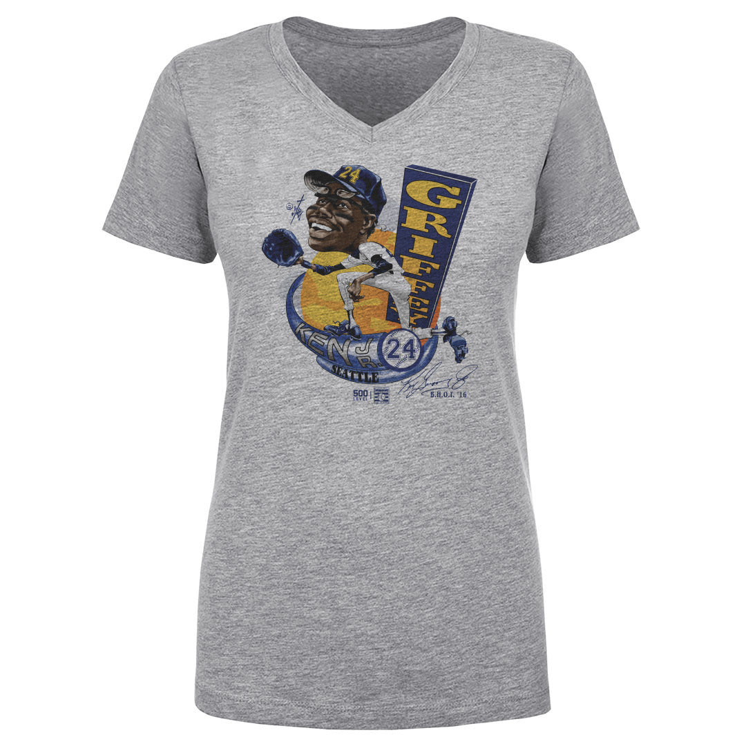 Ken Griffey Jr. Women's V-Neck T-Shirt | 500 LEVEL