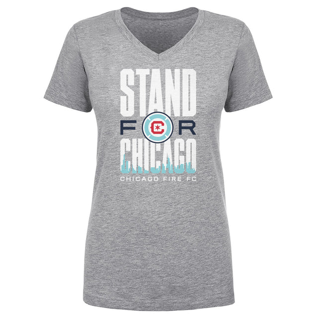 Chicago Fire FC Women's V-Neck T-Shirt | 500 LEVEL