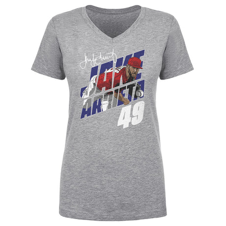 Jake Arrieta Women's V-Neck T-Shirt | 500 LEVEL