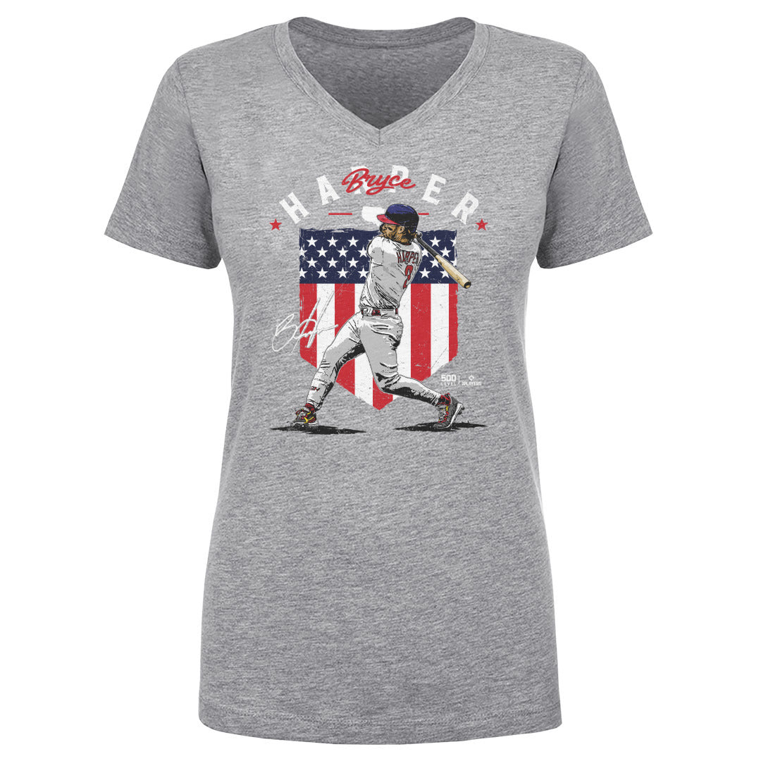 Bryce Harper Women's V-Neck T-Shirt | 500 LEVEL