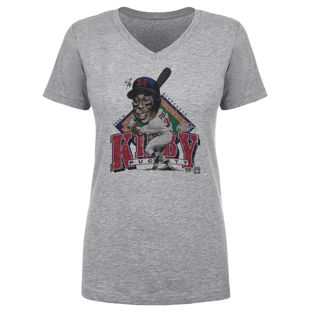 Kirby Puckett Women's V-Neck T-Shirt | 500 LEVEL