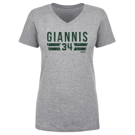 Giannis Antetokounmpo Women's V-Neck T-Shirt | 500 LEVEL