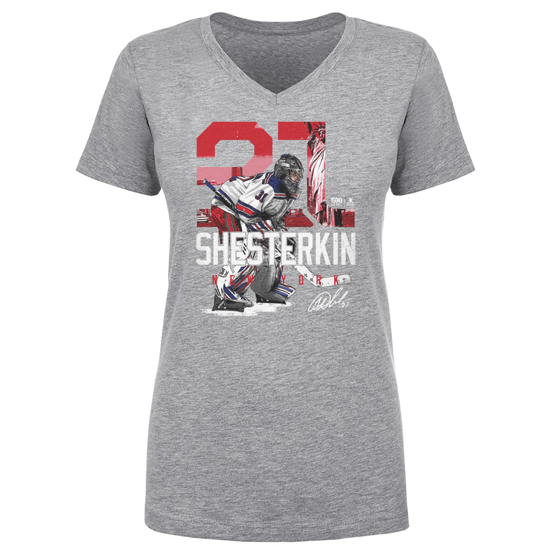 Igor Shesterkin Women's V-Neck T-Shirt | 500 LEVEL