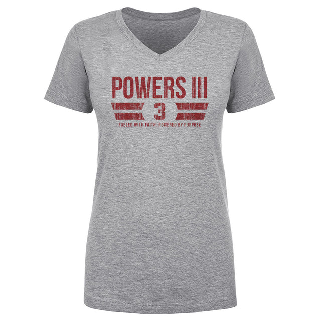 Reggie Powers III Women's V-Neck T-Shirt | 500 LEVEL