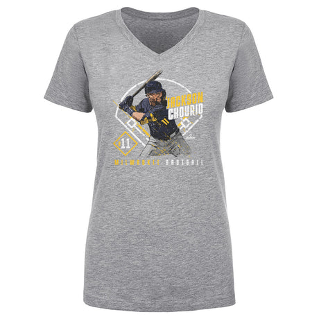 Jackson Chourio Women's V-Neck T-Shirt | 500 LEVEL