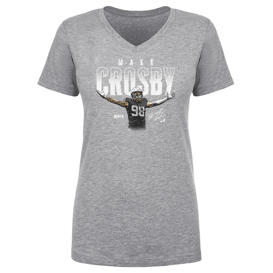 Maxx Crosby Women's V-Neck T-Shirt | 500 LEVEL