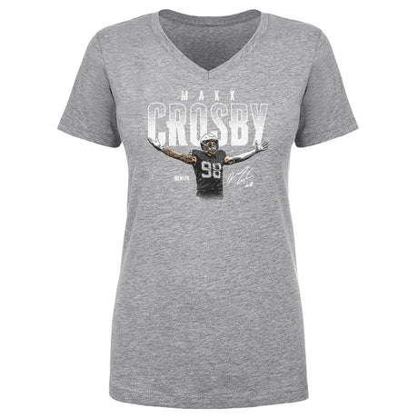 Maxx Crosby Women's V-Neck T-Shirt | 500 LEVEL