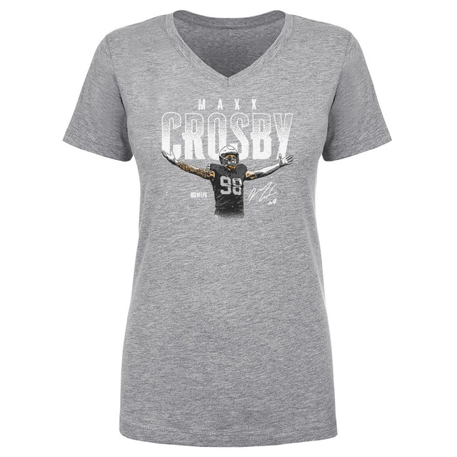 Maxx Crosby Women's V-Neck T-Shirt | 500 LEVEL