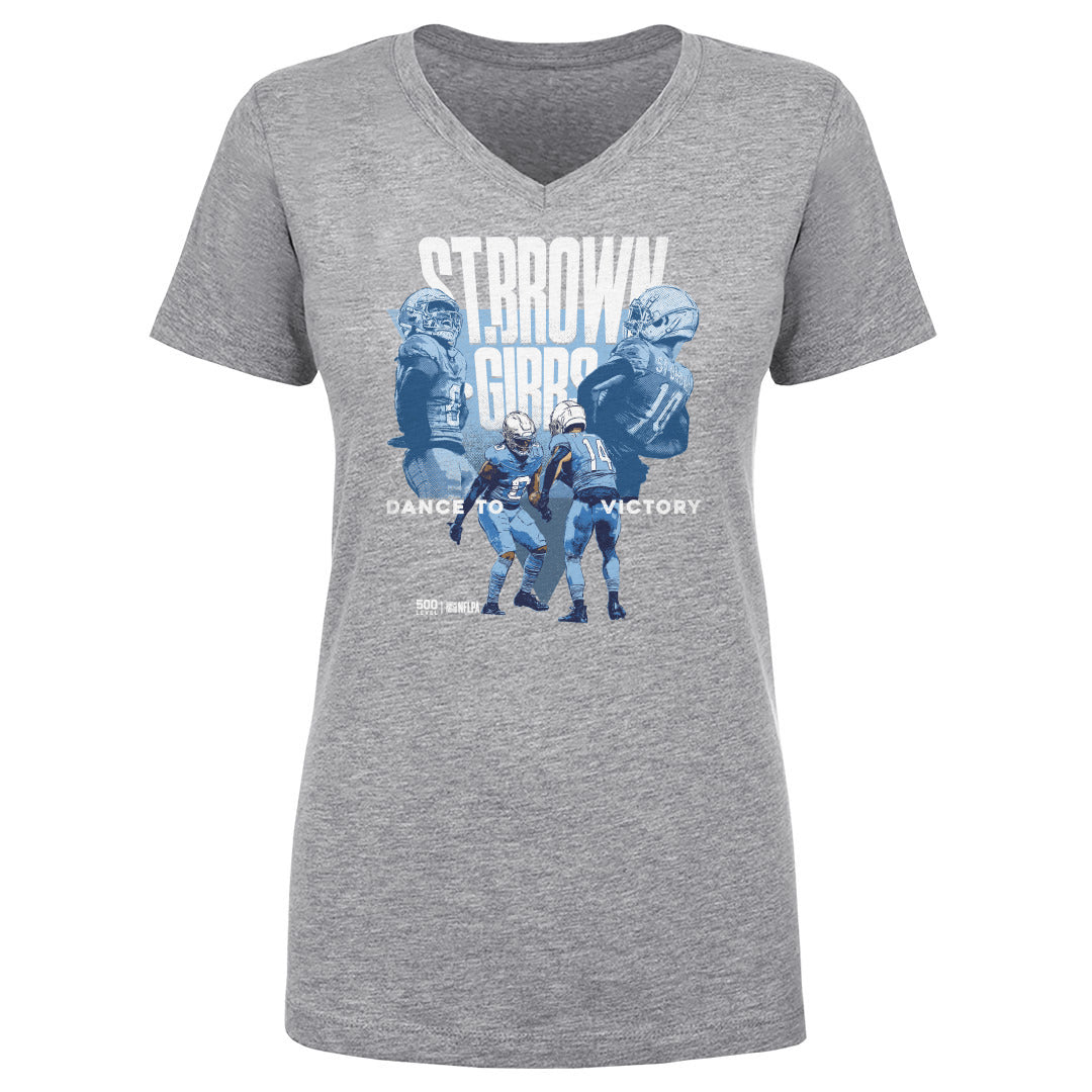 Jahmyr Gibbs Women's V-Neck T-Shirt | 500 LEVEL