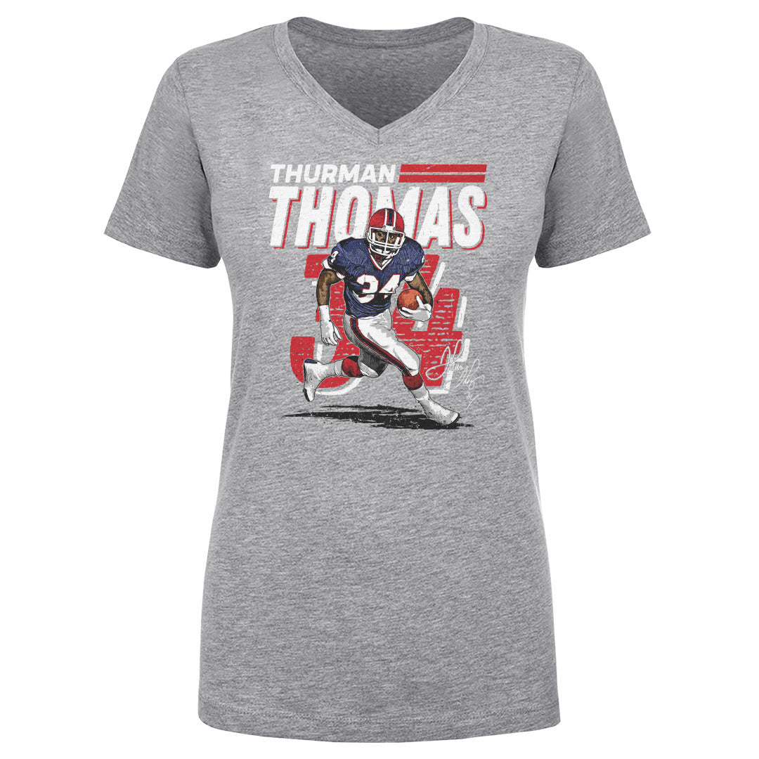 Thurman Thomas Women's V-Neck T-Shirt | 500 LEVEL