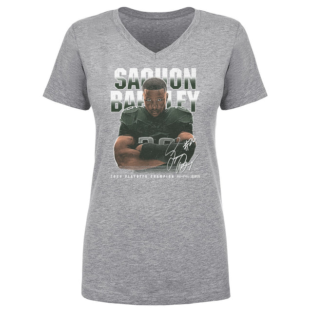 Saquon Barkley Women's V-Neck T-Shirt | 500 LEVEL