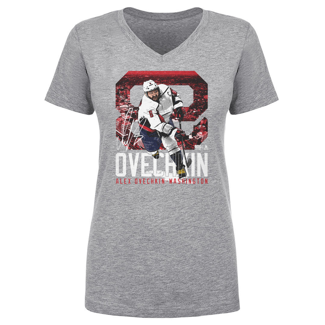 Alex Ovechkin Women's V-Neck T-Shirt | 500 LEVEL