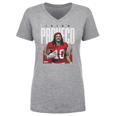 Isiah Pacheco Women's V-Neck T-Shirt | 500 LEVEL