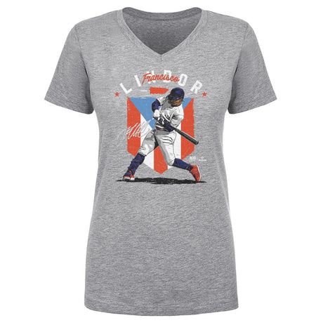 Francisco Lindor Women's V-Neck T-Shirt | 500 LEVEL