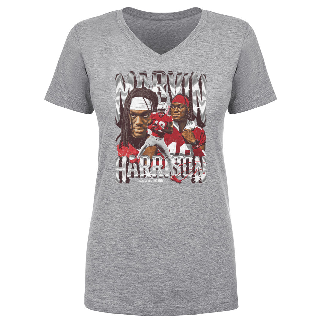 Marvin Harrison Jr. Women's V-Neck T-Shirt | 500 LEVEL