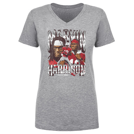 Marvin Harrison Jr. Women's V-Neck T-Shirt | 500 LEVEL