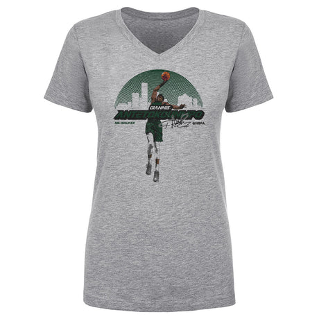 Giannis Antetokounmpo Women's V-Neck T-Shirt | 500 LEVEL