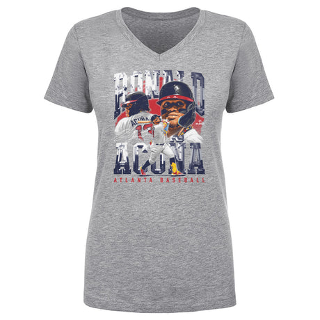 Ronald Acuna Jr. Women's V-Neck T-Shirt | 500 LEVEL