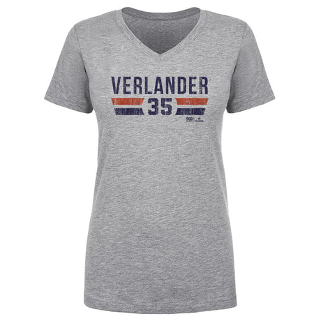 Justin Verlander Women's V-Neck T-Shirt | 500 LEVEL
