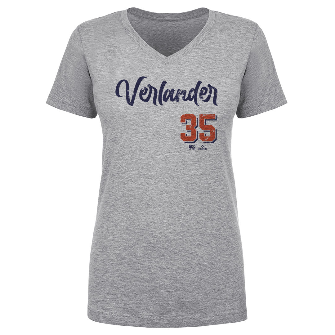 Justin Verlander Women's V-Neck T-Shirt | 500 LEVEL