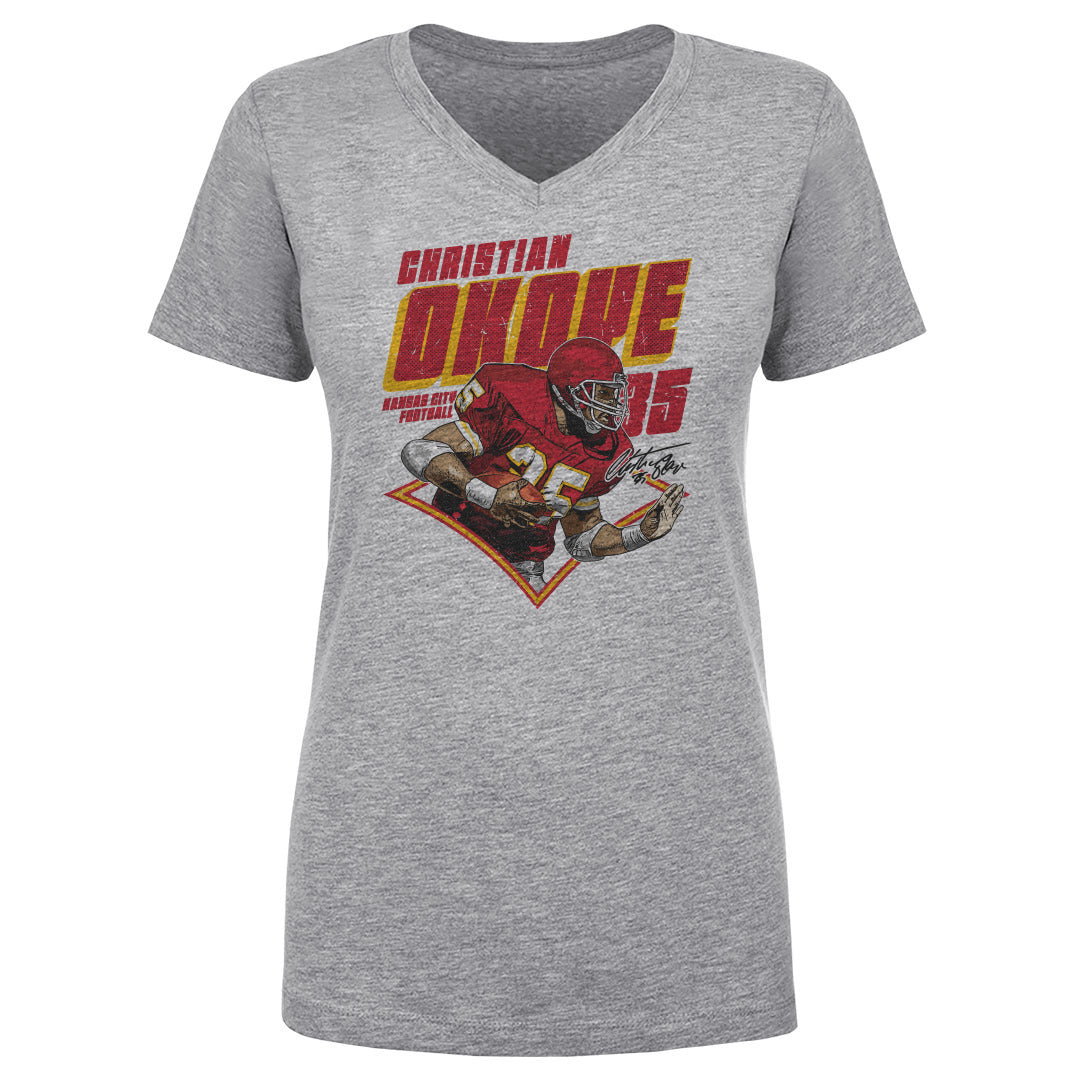 Christian Okoye Women's V-Neck T-Shirt | 500 LEVEL