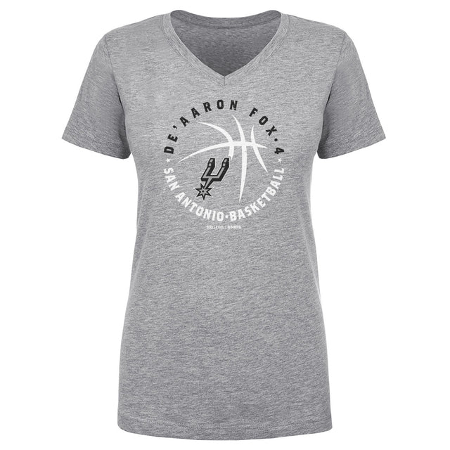 De'Aaron Fox Women's V-Neck T-Shirt | 500 LEVEL
