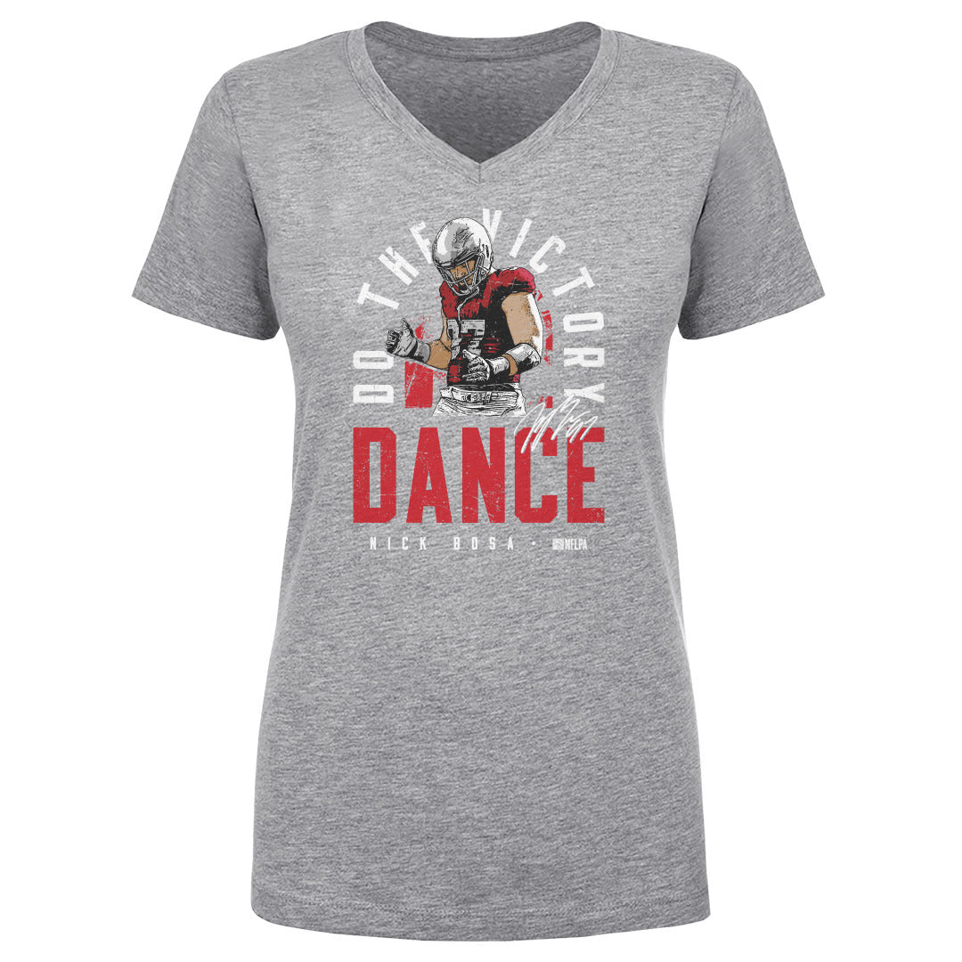 Nick Bosa Women's V-Neck T-Shirt | 500 LEVEL