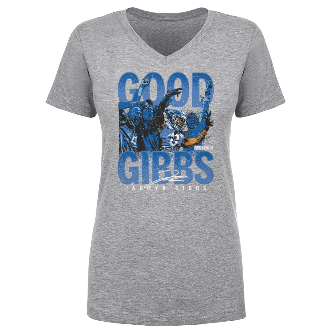 Jahmyr Gibbs Women's V-Neck T-Shirt | 500 LEVEL