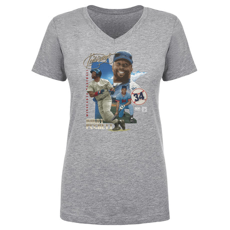 Kirby Puckett Women's V-Neck T-Shirt | 500 LEVEL