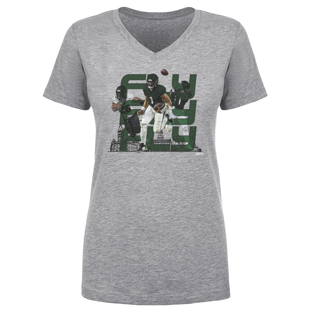 Jalen Hurts Women's V-Neck T-Shirt | 500 LEVEL
